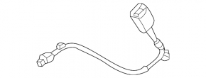 Passenger seat belt latch Hyundai Tucson 22-26 black, Korea