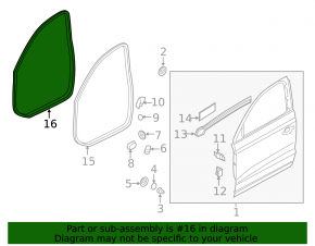 Door seal front left Audi Q3 8U 15-18