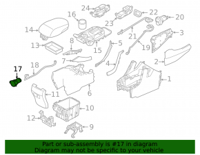 Cigarette lighter center console Hyundai Santa FE Sport 13-18 type-1