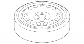 Spare tire space saver Porsche Panamera 10-16 R19 155/70