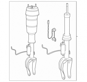 Front right air shock absorber Mercedes GLS-class X166 13-19 complete