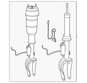 Front right air shock absorber Mercedes GLS-class X166 13-19 complete