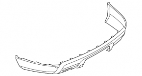 Rear bumper lower part Ford Explorer 11-15 prerest