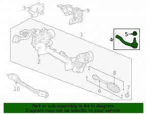 Steering tip left Infiniti Q50 14- CTR