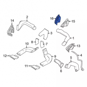 Air duct dashboard central Ford Focus mk3 15-18 rest