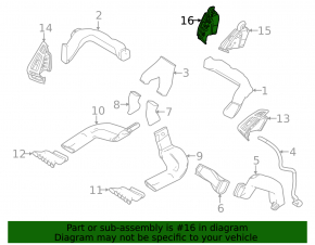 Air duct dashboard central Ford Focus mk3 15-18 rest