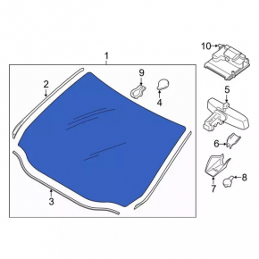 Ford Edge 19 Windshield - Without Wiper Heating