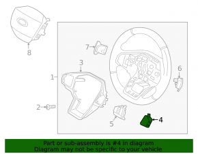 Steering wheel control buttons right Ford Explorer 20-