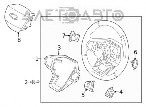 Steering wheel control buttons right Ford Explorer 20-