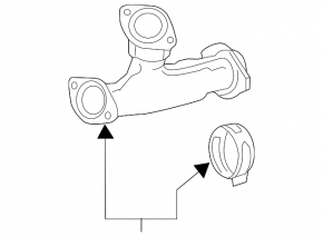 Connecting downpipe Toyota Highlander 14-16 3.5