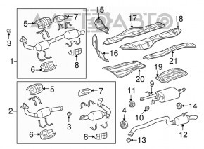 Rear muffler for Toyota Sequoia 2016