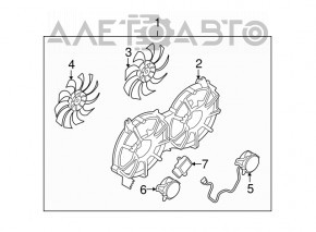 Cooling Fan Motor Right Nissan Leaf 13-17