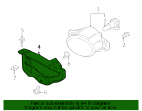 Right fog light bracket for Nissan Juke 15-17