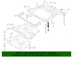 Volvo XC60 22-25 130mm Front Subframe Mounting Bolt (4 pcs)