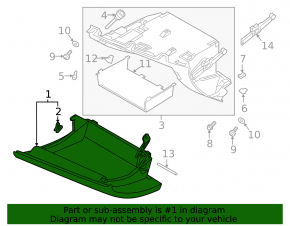 Glove box, glove compartment Volvo V90 17-22 usa black