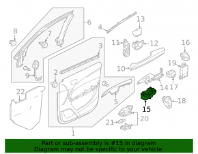 Front Right Window Regulator Acura MDX 14-20