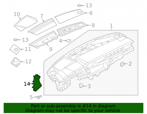 Front panel trim side left Audi A6 C8 19- black