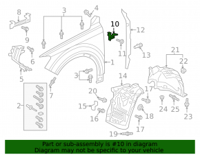 Front left wing bracket Audi Q7 16- rear OEM