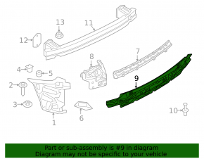 Rear bumper central mount for BMW 4 Series G22 G26 21-25