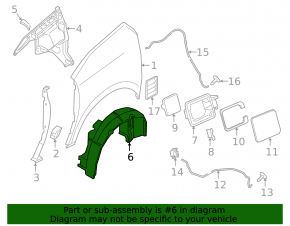 Rear left mudguard BMW i3 14-20