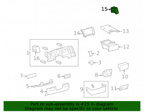 Left passenger air duct for Toyota Sequoia 2016
