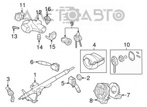 Key Subaru Impreza 17-18 GK 4 buttons