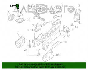 Fiat 500X 16-18 Automatic Gearbox Handle Black Leather