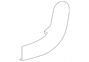 Side trim for the rear right seat, 2nd row, left, Toyota Highlander 20-26, black