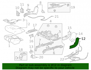 Side trim for the rear right seat, 2nd row, left, Toyota Highlander 20-26, black