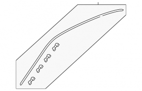 Right roof lining Honda Accord 13-17 dented