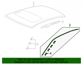 Right roof lining Honda Accord 13-17 dented