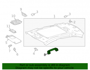 Lexus ES 19-22 front right roof handle, brown