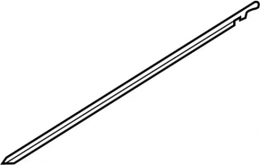 Molding door-glass central front left Infiniti G25 G35 G37 4d 06-14 chrome, scuffs
