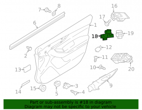 Front left window lift control Subaru Impreza 17-23 GK