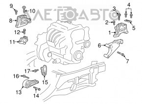 Left automatic transmission mount bracket for Chevrolet Equinox 18-21 6T40 MNH