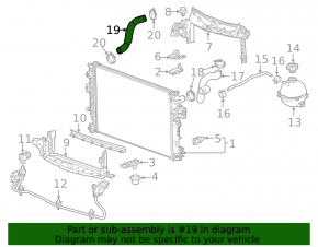 Lower cooling hose for Chevrolet Malibu 16-23 1.5T