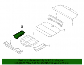 Trunk tray right Kia Niro 19-22 EV black