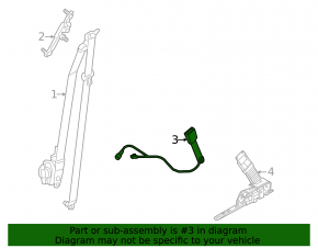 Driver's seat belt latch Nissan Murano 25-26