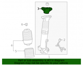 Rear right shock absorber support Mercedes X167 GLS 450 580 20-26