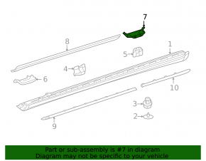 Rear left threshold plug for Mercedes W213 E 17-23