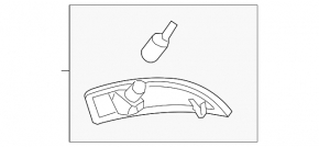 Left turn signal mirror for Ford Fiesta 11-19
