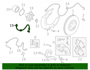 Rear right brake hose for Jaguar E-Pace 18-20