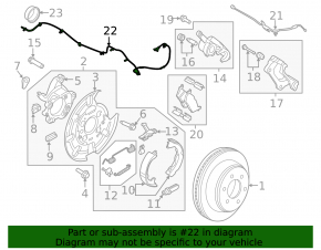 Rear right ABS sensor for Ford F-150 18-20