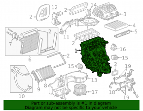 Heater assembly Chevrolet Impala 14-20 manual