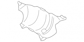 Lower rear catalytic converter guard for Lexus RX300 RX330 04-09