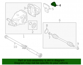 Rear axle damper upper BMW 3 F30 17-18