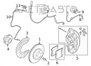 Brake hose front left BMW 3 G20 19-