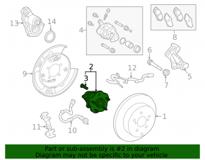 Rear left hub Lexus RX350 RX450h 10-15 FWD chip broken, no studs