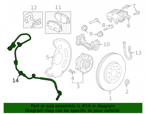 ABS sensor front left Chevrolet Bolt 17-