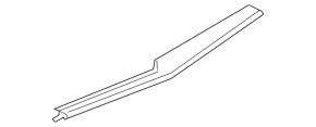 Upper right front panel trim for Audi E-Tron 19-23 in dark gray wood with chrome molding